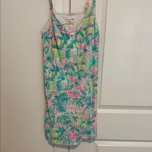 Lilly Pulitzer Luxletic dress. Tropical Print athletic dress - Pink, Teal & Lime